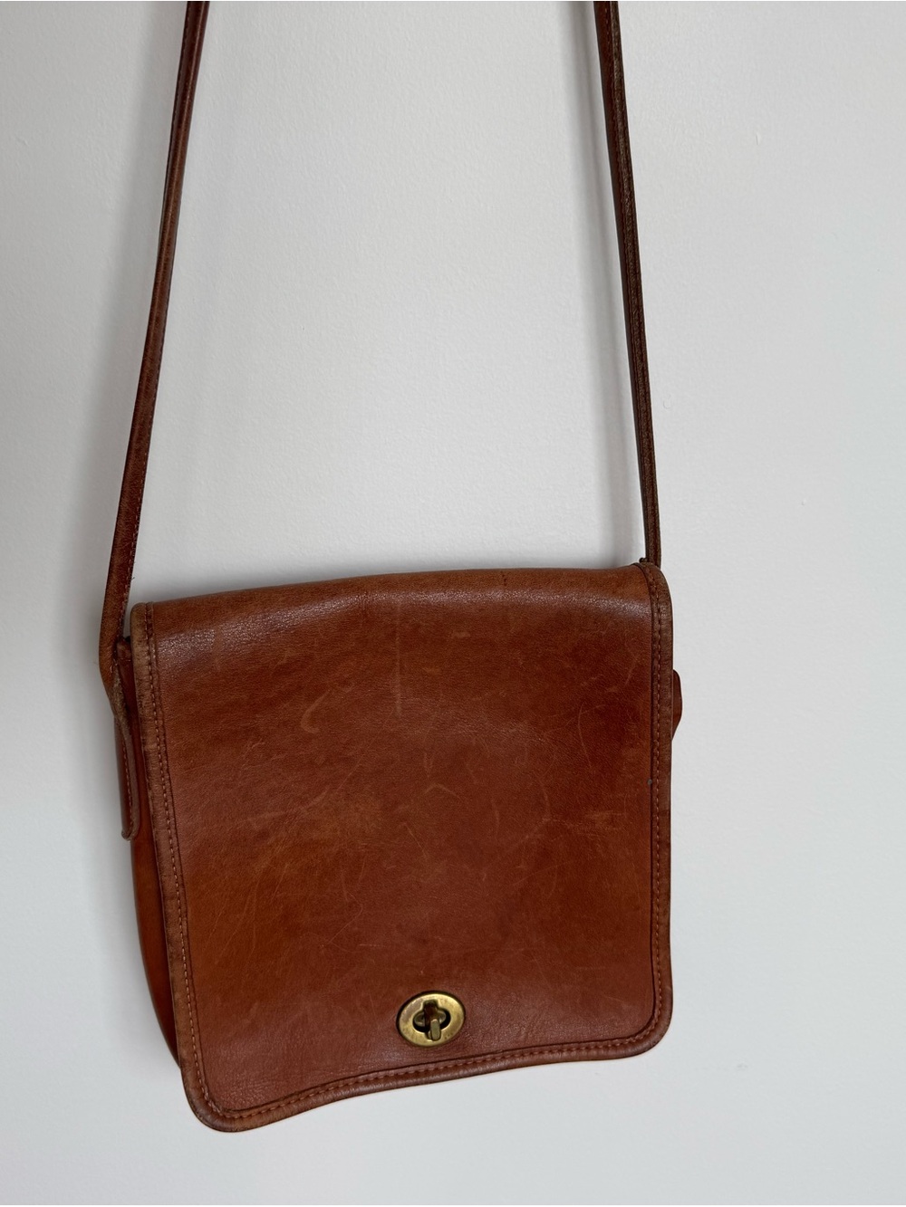 🤎RARE VINTAGE Coach British Tan Leather Companion Crossbody Bag USA Made🤎 - Picture 6 of 6